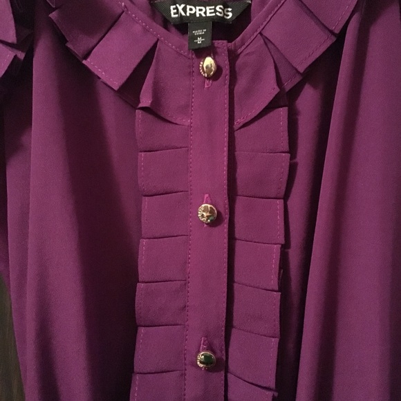 Express Purple & Navy Color Block Romper - Picture 2 of 3